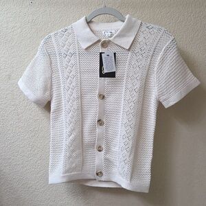 Art Class Short Sleeve Knitted Sweater / Size Medium